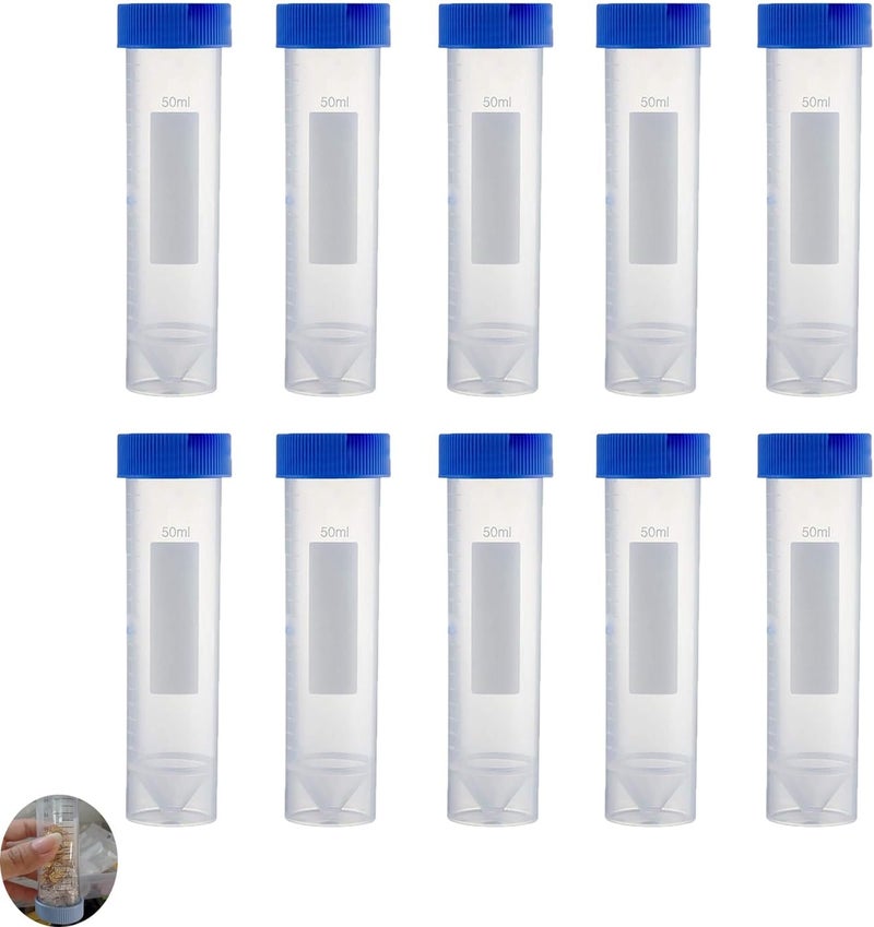 UtySty 10 Pack Single Dose Coffee Bean Storage Tubes with Scale Coffee Bean Dosing Cup 50ml Espresso Beans Dosing Vials Vessel Capsules for Breville Espresso Machine Home Coffee Bar Barista Whole Bean - Image 1